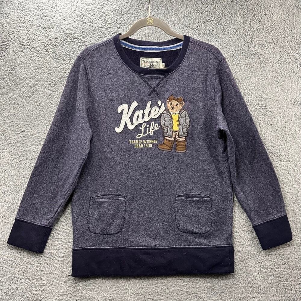 Teenie Weenie Women's Medium Sweatshirt Kate's Life Embroidered Elbow Patches‎